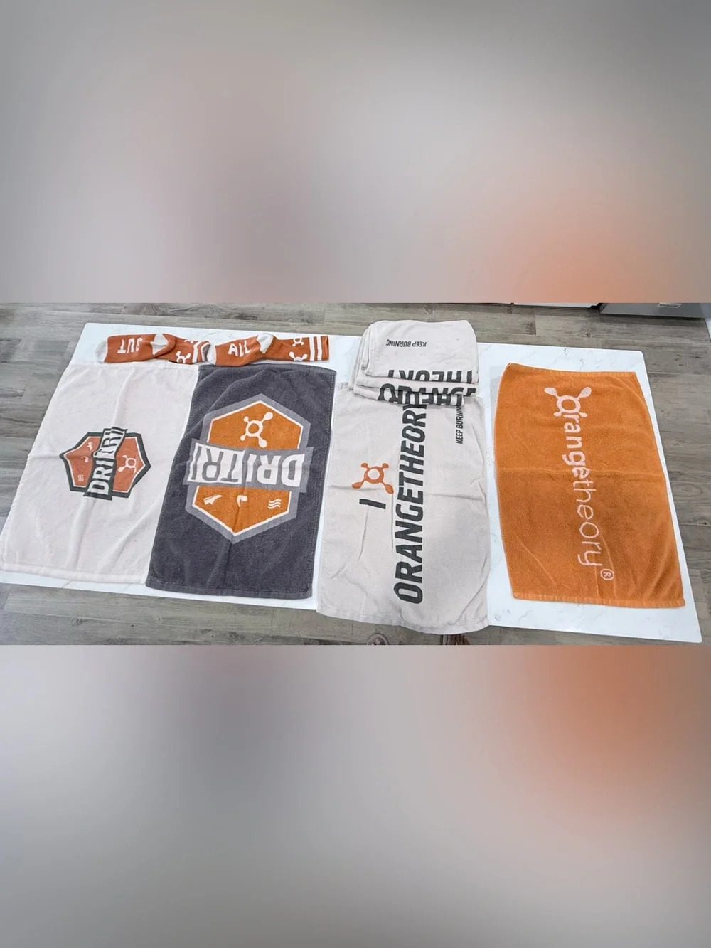 Orangetheory Gym Towel Collection - Orange, White & Gray